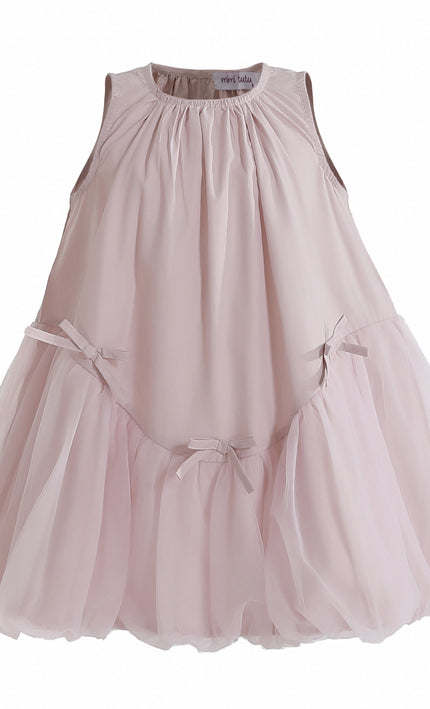 kids atelier mimi tutu Pink Marielle Layered Bow Tulle Dress
