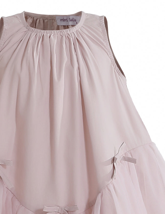 kids atelier mimi tutu Pink Marielle Layered Bow Tulle Dress
