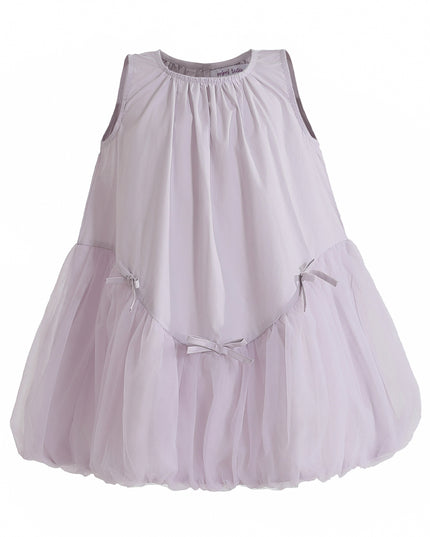 kids atelier mimi tutu Purple Marielle Layered Bow Tulle Dress