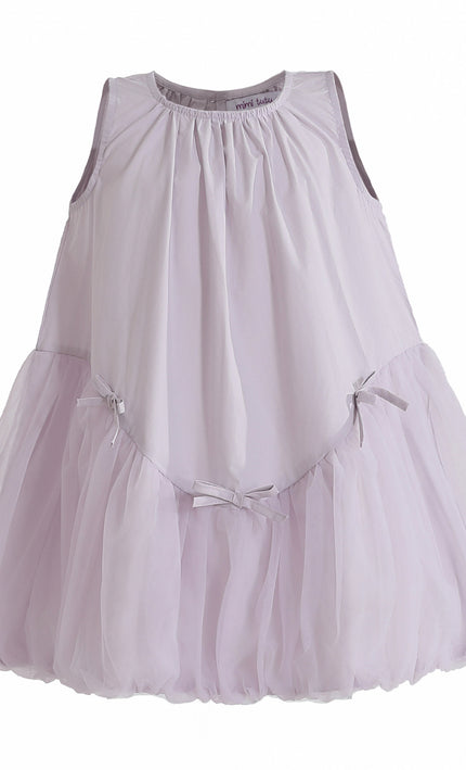 kids atelier mimi tutu Purple Marielle Layered Bow Tulle Dress