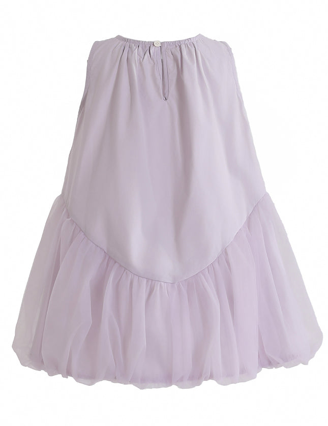 kids atelier mimi tutu Purple Marielle Layered Bow Tulle Dress