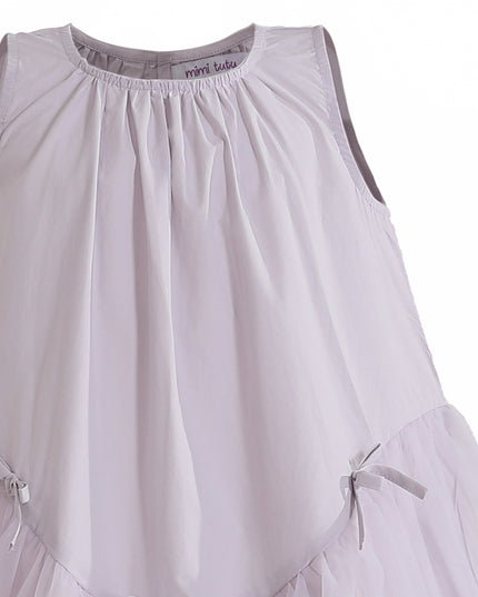kids atelier mimi tutu Purple Marielle Layered Bow Tulle Dress
