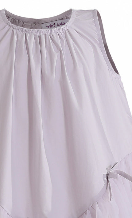 kids atelier mimi tutu Purple Marielle Layered Bow Tulle Dress