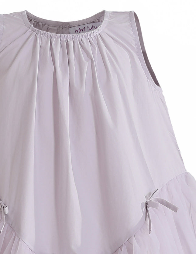 kids atelier mimi tutu Purple Marielle Layered Bow Tulle Dress