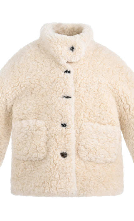 kids atelier mimi tutu Beige Shearling Coat