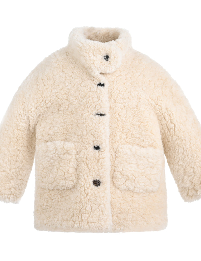 kids atelier mimi tutu Beige Shearling Coat