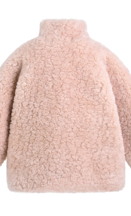 kids atelier mimi tutu Pink Shearling Coat