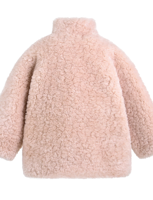 kids atelier mimi tutu Pink Shearling Coat