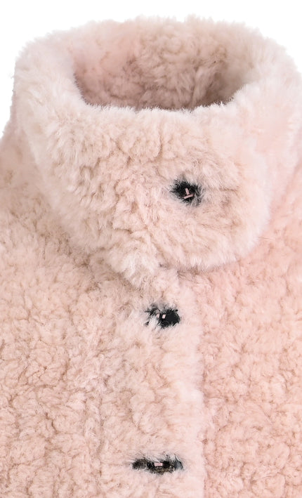 kids atelier mimi tutu Pink Shearling Coat