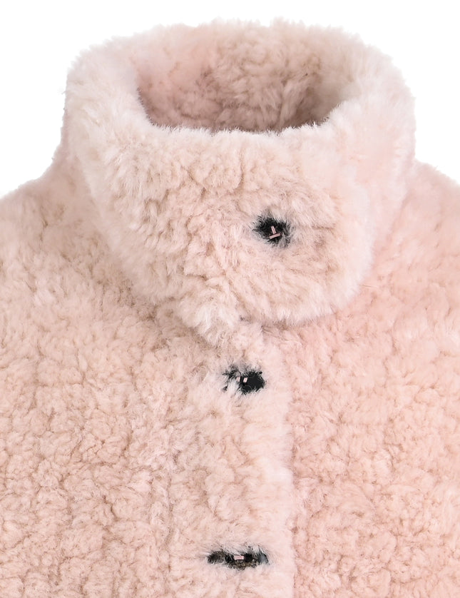 kids atelier mimi tutu Pink Shearling Coat