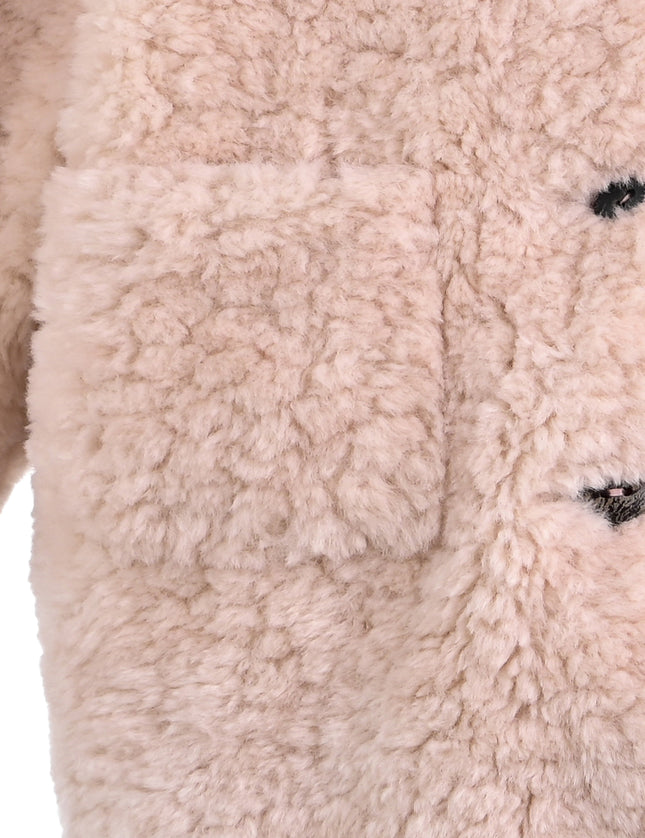 kids atelier mimi tutu Pink Shearling Coat