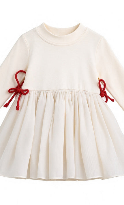 kids atelier mimi tutu cream Romy Bow Dress