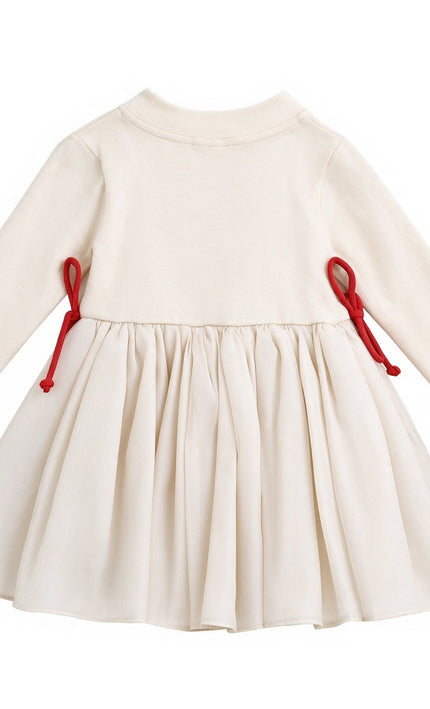 kids atelier mimi tutu cream Romy Bow Dress