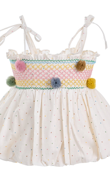 kids atelier mimi tutu Pink Pom-Pom Skirt Set