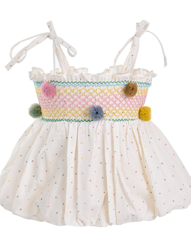 kids atelier mimi tutu Pink Pom-Pom Skirt Set