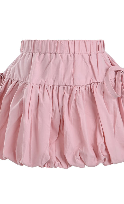 kids atelier mimi tutu Pink Pom-Pom Skirt Set