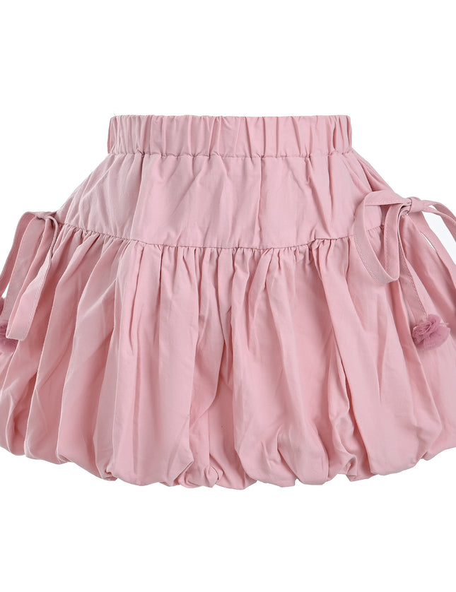 kids atelier mimi tutu Pink Pom-Pom Skirt Set