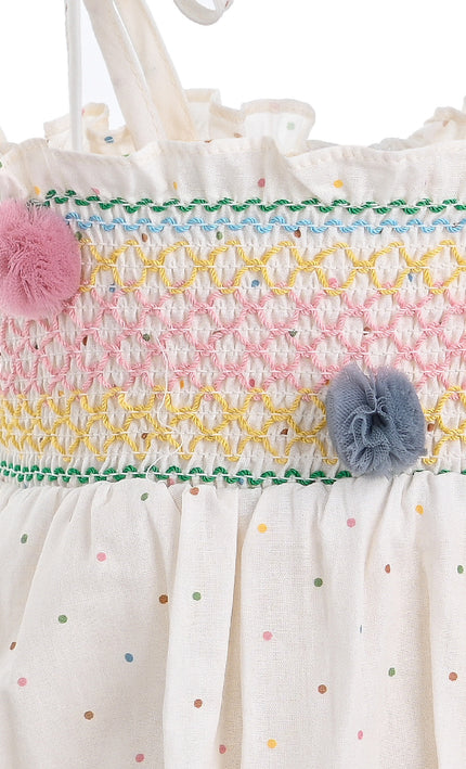 kids atelier mimi tutu Pink Pom-Pom Skirt Set