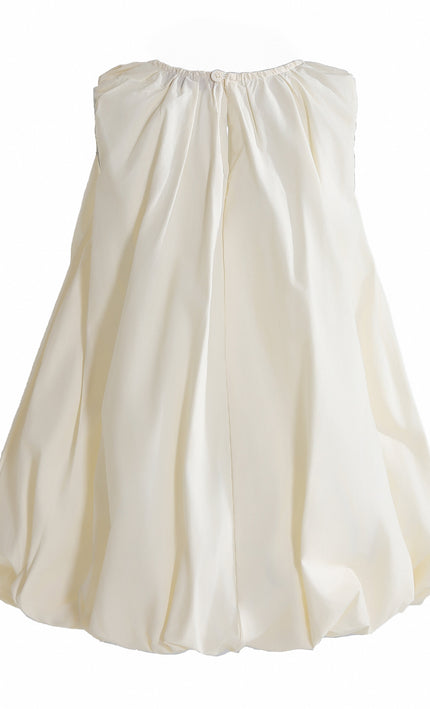 kids atelier mimi tutu Cream Annalise Sequin Bow Balloon Dress