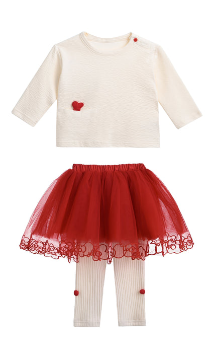 kids atelier mimi tutu Red Antonia Two-Piece Tutu Set