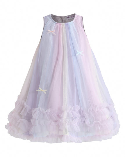 kids atelier mimi tutu Purple Marcella Pastel Bow Ruffle Dress