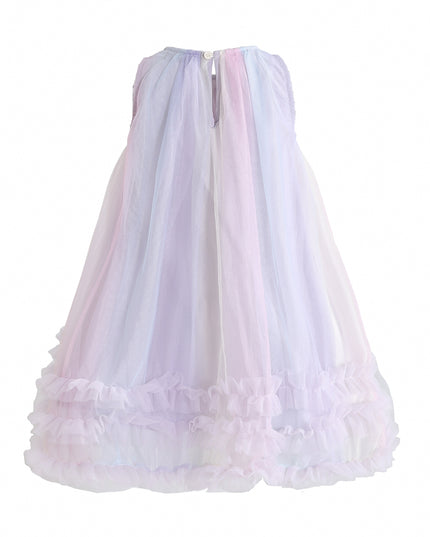 kids atelier mimi tutu Purple Marcella Pastel Bow Ruffle Dress
