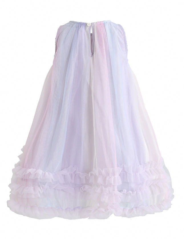 kids atelier mimi tutu Purple Orielle Pastel Bow Ruffle Dress