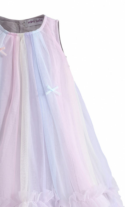 kids atelier mimi tutu Purple Orielle Pastel Bow Ruffle Dress