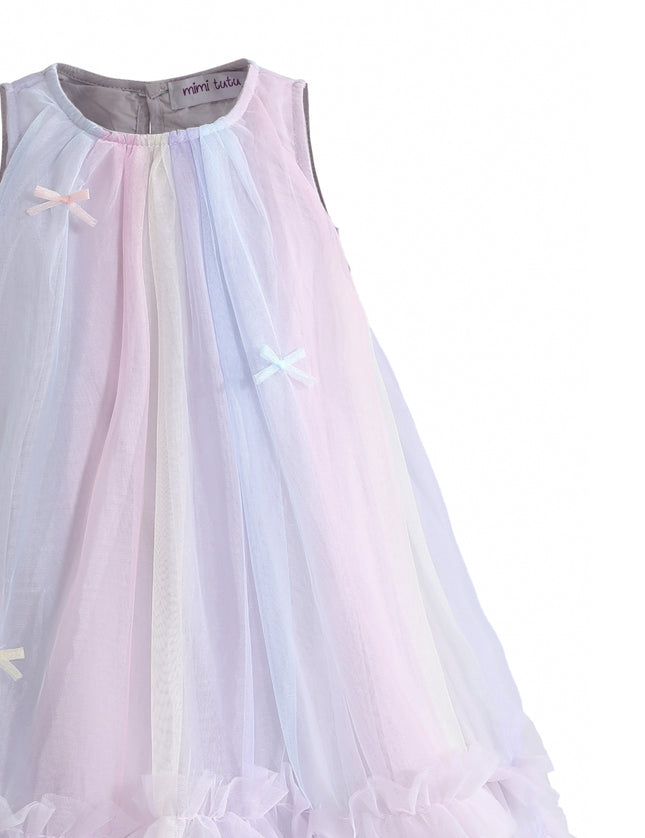 kids atelier mimi tutu Purple Marcella Pastel Bow Ruffle Dress