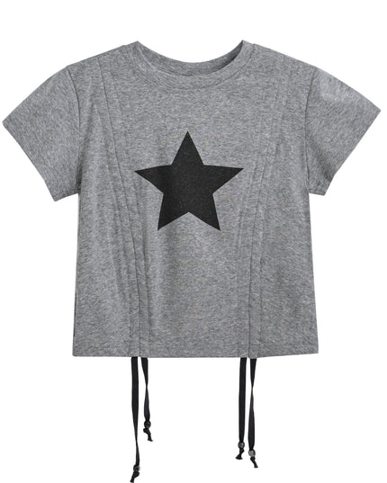 kids atelier mimi tutu Gray Tee with Star Accent