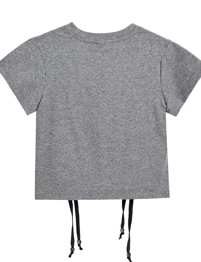 kids atelier mimi tutu Gray Tee with Star Accent
