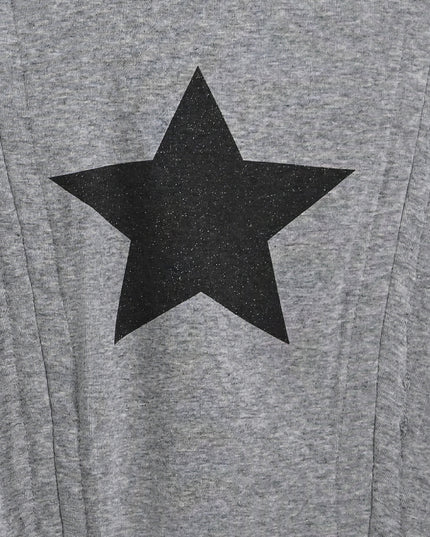Gray Tee with Star Accent