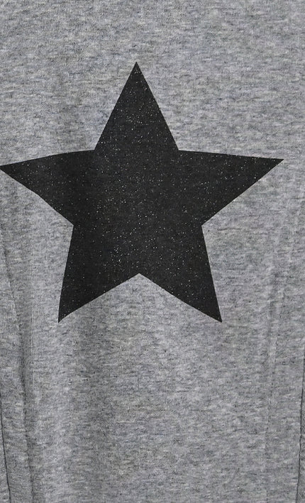 Gray Tee with Star Accent