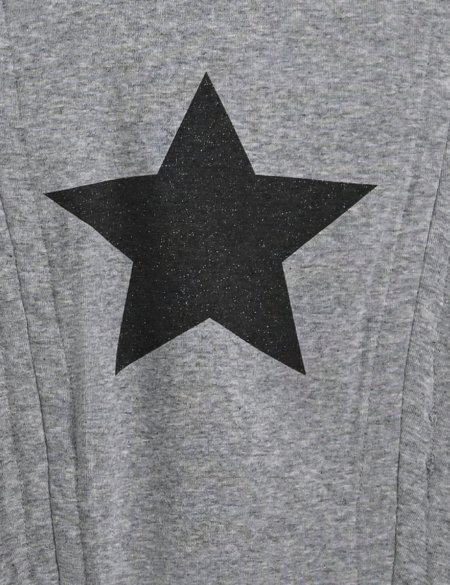 Gray Tee with Star Accent