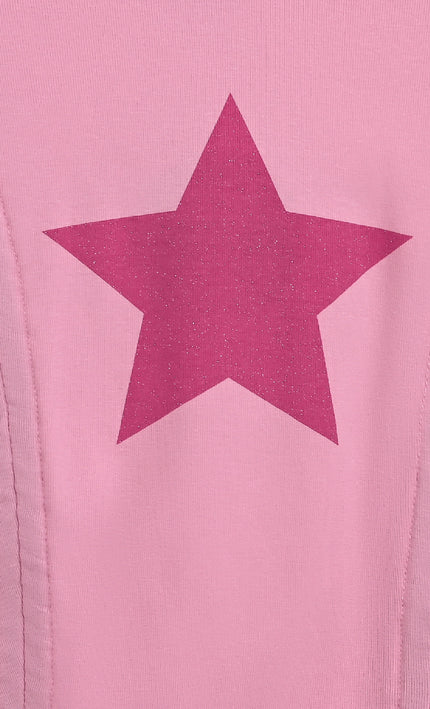 Pink Tee with Star Accent