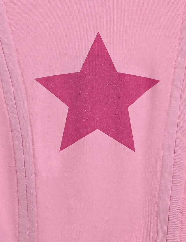 Pink Tee with Star Accent