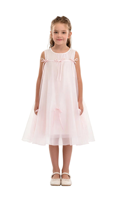 kids atelier mimi tutu Pink Kaia Ribbon Bow Dress