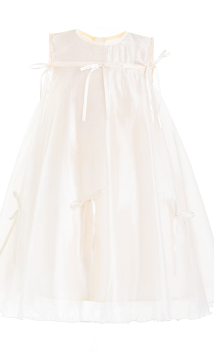 kids atelier mimi tutu White Kaia Ribbon Bow Dress