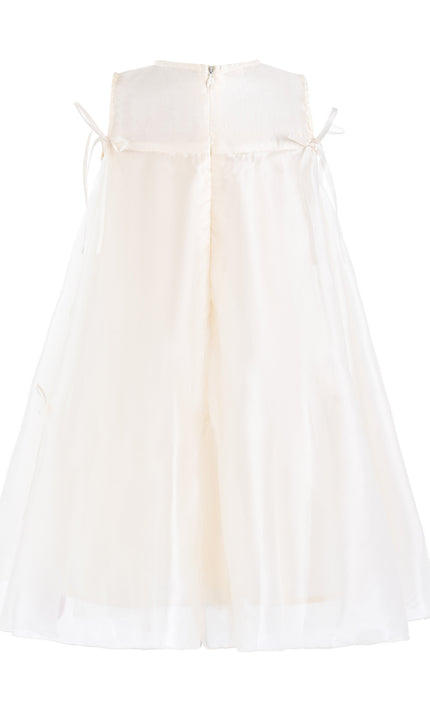 kids atelier mimi tutu White Kaia Ribbon Bow Dress