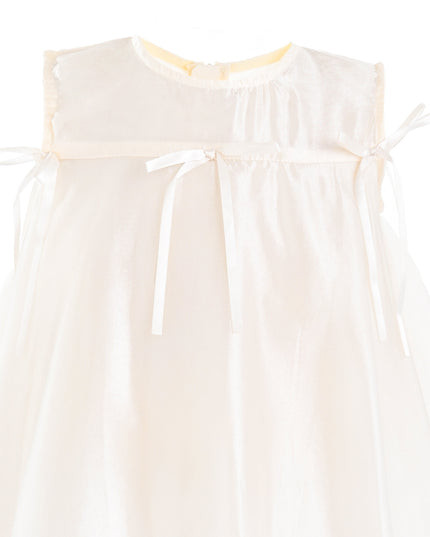 kids atelier mimi tutu White Kaia Ribbon Bow Dress