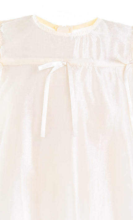 kids atelier mimi tutu White Kaia Ribbon Bow Dress