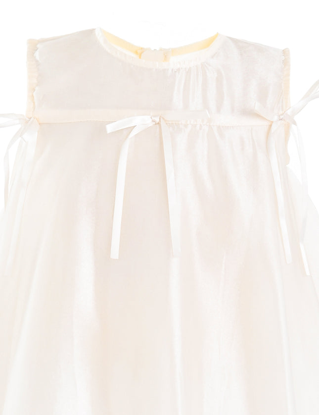 kids atelier mimi tutu White Kaia Ribbon Bow Dress