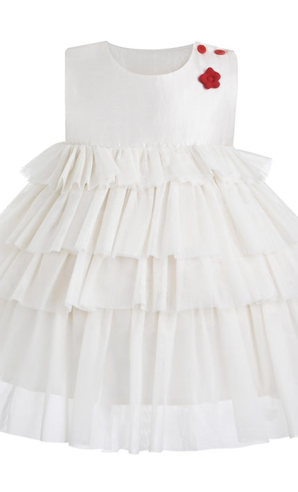 kids atelier mimi tutu Cream Malia Tulle Dress