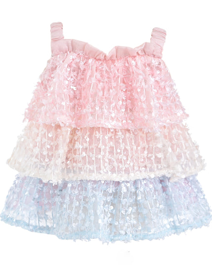kids atelier mimi tutu Pink Pastel Elunara Ruffle Set with Hair Clip