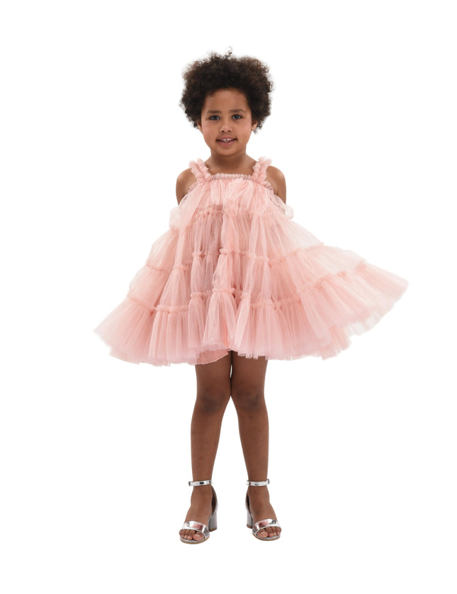 kids atelier mimi tutu Light Pink Isoldea Tulle Ruffle Dress