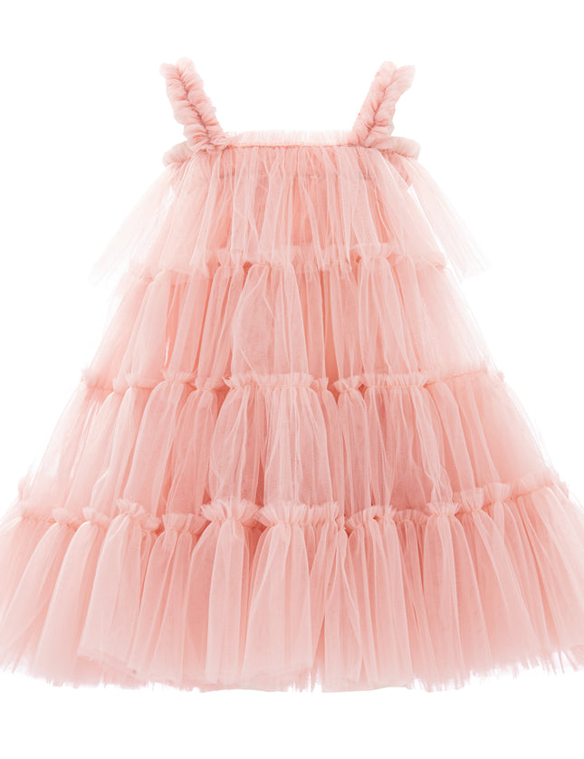 kids atelier mimi tutu Light Pink Isoldea Tulle Ruffle Dress