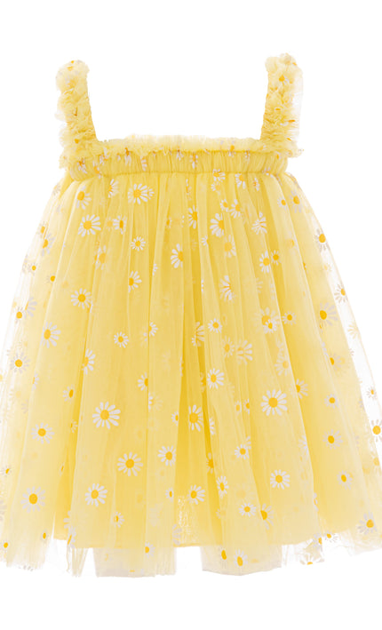 kids atelier mimi tutu Yellow Solenne Daisy Ruffle Dress