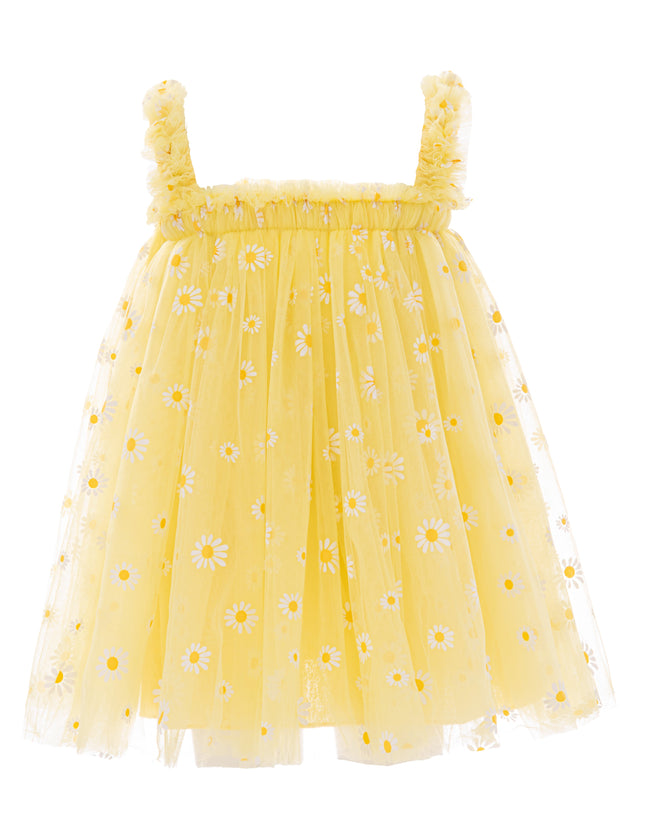 kids atelier mimi tutu Yellow Solenne Daisy Ruffle Dress