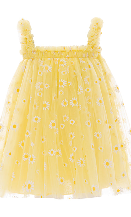 kids atelier mimi tutu Yellow Solenne Daisy Ruffle Dress