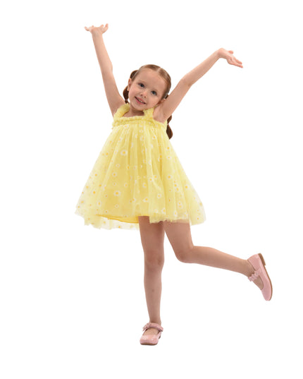 kids atelier mimi tutu Yellow Solenne Daisy Ruffle Dress